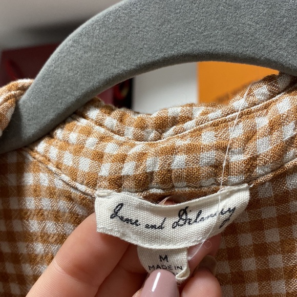 Rusty Orange and White Plaid UO Shirt - Picture 3 of 3